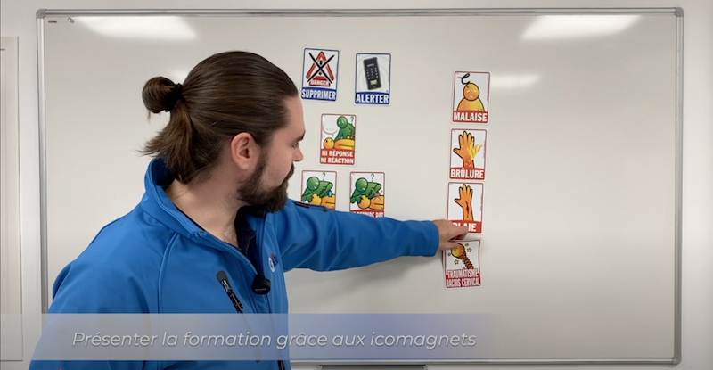outil pédagogie active icomagnet icone graphic premiers secours